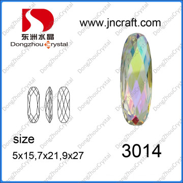 Piedra de grano de moda largo Oval cristal Ab (DZ-3014)